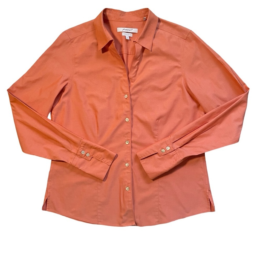 Foxcroft Heritage NonāIron Fitted Button Up Shirt Size 12